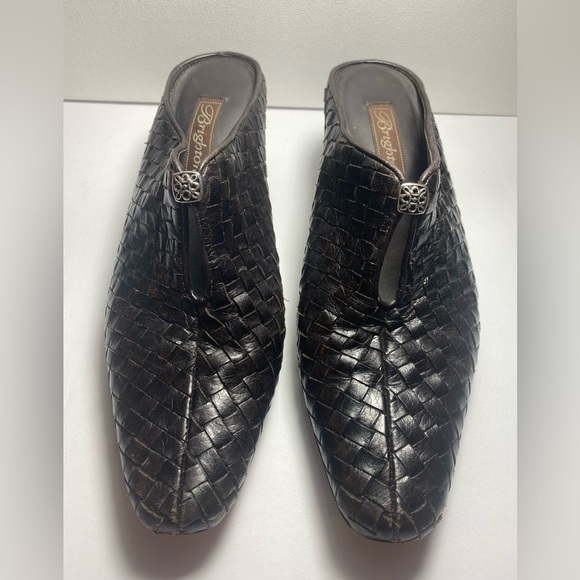 BRIGHTON Elegant Black Woven Mules - Picture 2 of 6